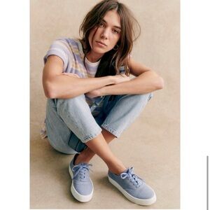 Sézane Matteo Trainers Blue Shoes Sz 40EU (10)